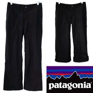 Patagonia sz 2 W's Inter-Continental Pants Black Convertible to Capri 56438